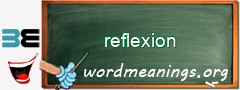 WordMeaning blackboard for reflexion